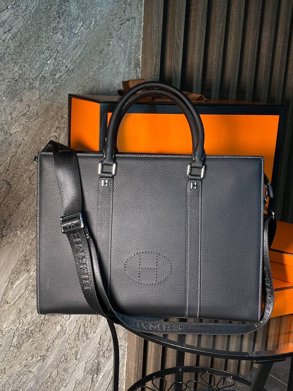МУЖСКОЙ ПОРТФЕЛЬ HERMES детальное фото