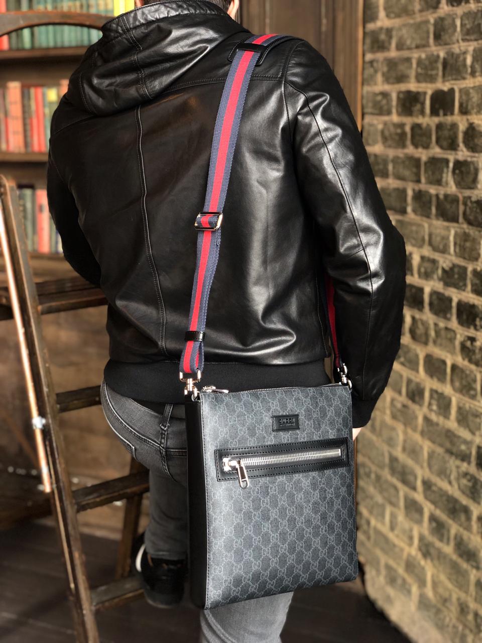 МУЖСКАЯ СУМКА МЕССЕНДЖЕР GUCCI детальное фото