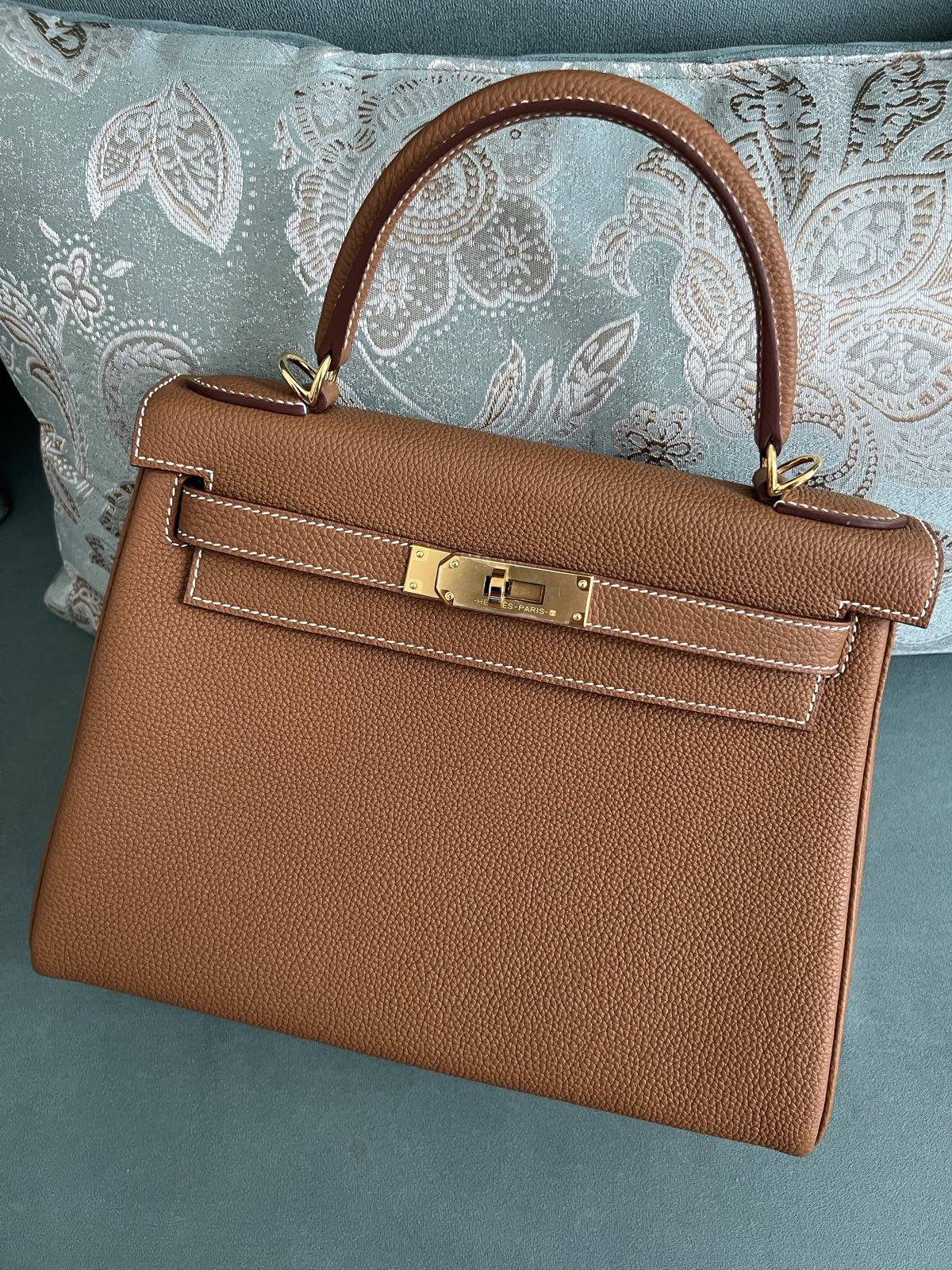 СУМКА HERMES KELLY 28 ручная работа детальное фото