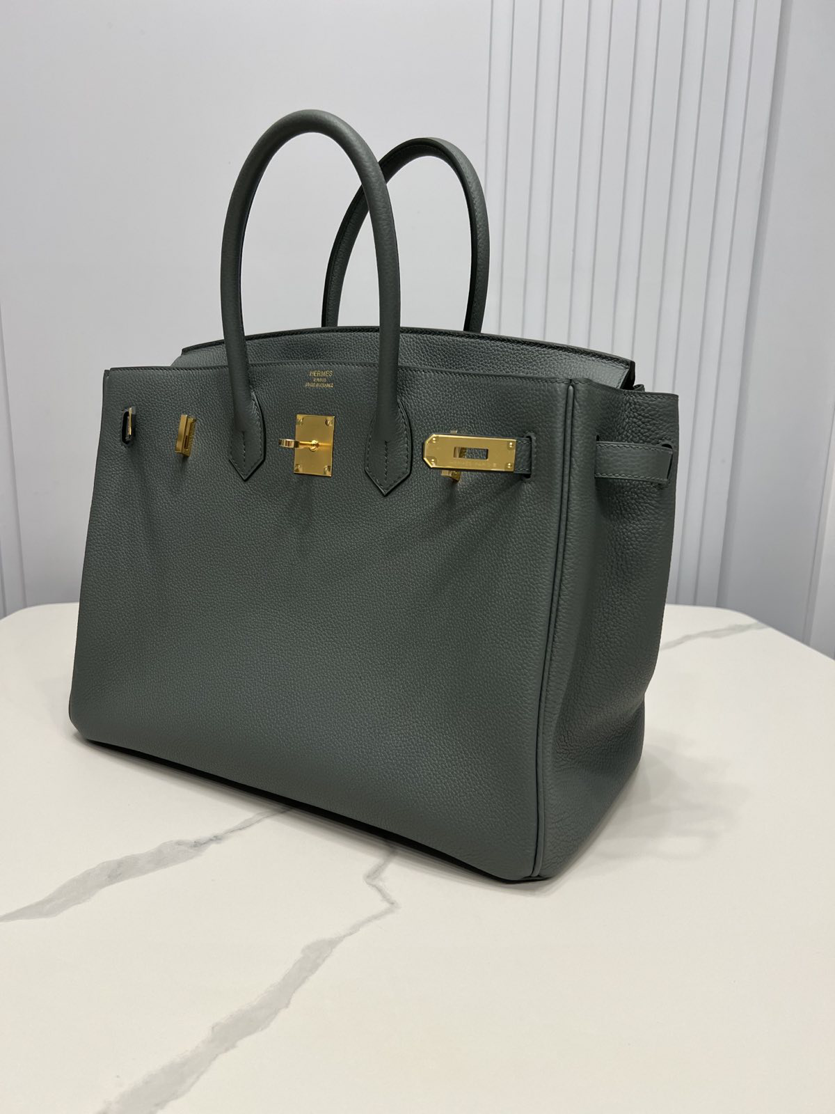 СУМКА HERMES BIRKIN 35 ручная работа детальное фото