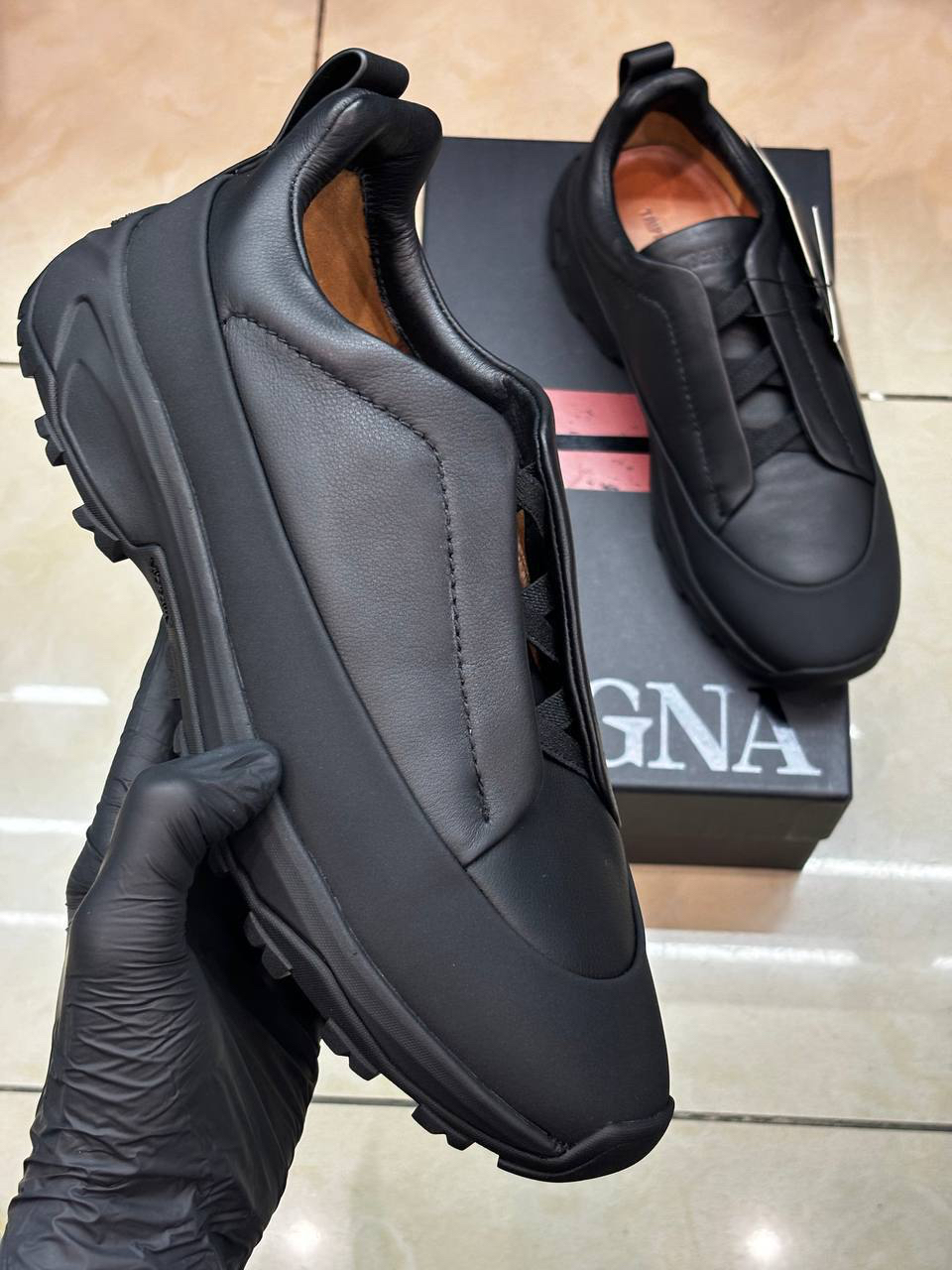 МУЖСКИЕ КРОССОВКИ ZEGNA детальное фото