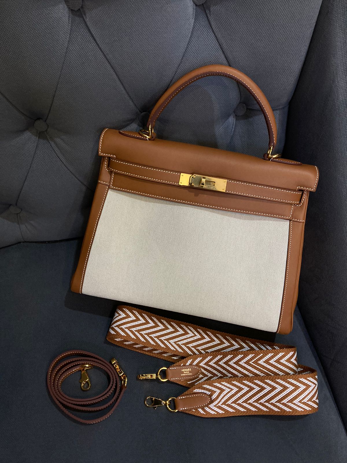 СУМКА HERMES KELLY 32 ручная работа детальное фото