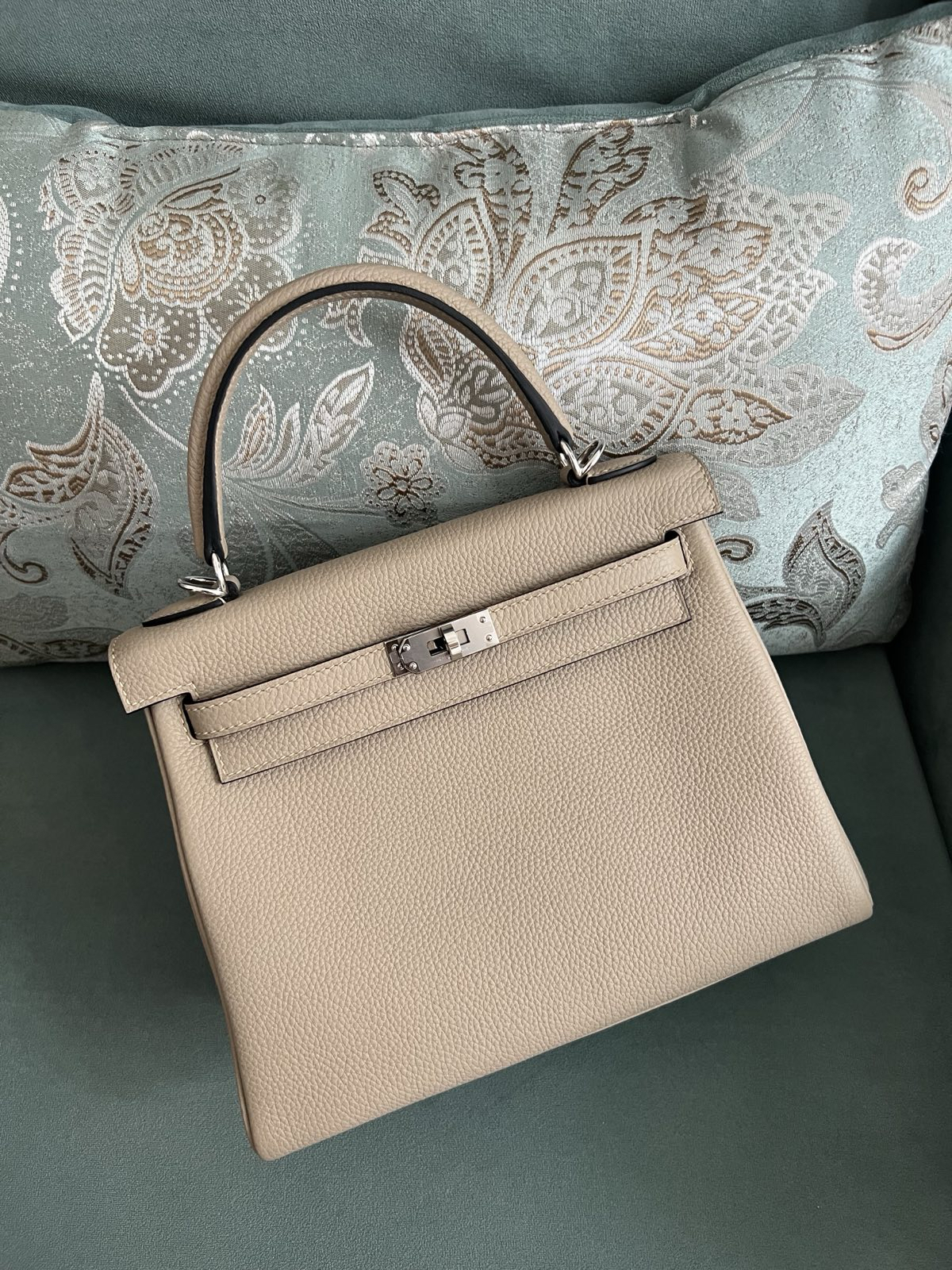 СУМКА HERMES KELLY 25 ручная работа детальное фото