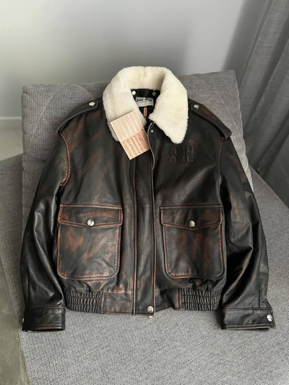 ДУБЛЕНКА MIU MIU детальное фото