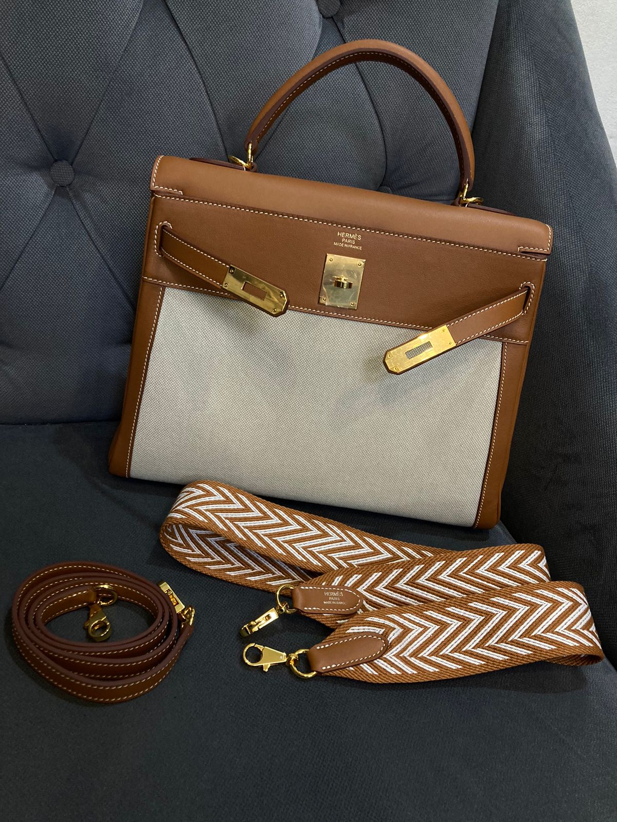 СУМКА HERMES KELLY 32 ручная работа детальное фото