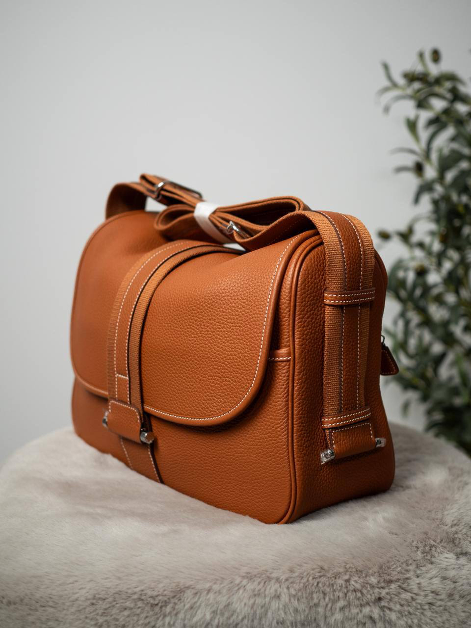 МУЖСКАЯ СУМКА МЕССЕНДЖЕР HERMES детальное фото