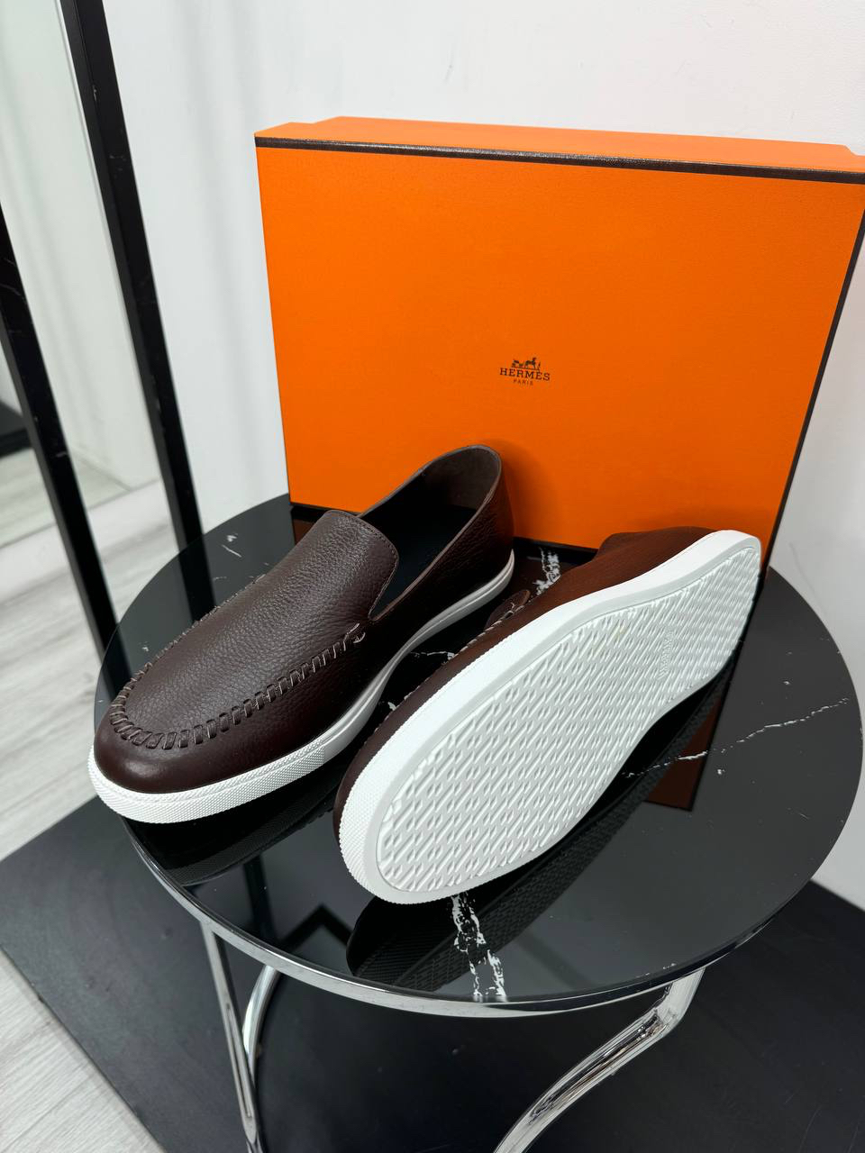 МУЖСКИЕ ЛОФЕРЫ HERMES детальное фото