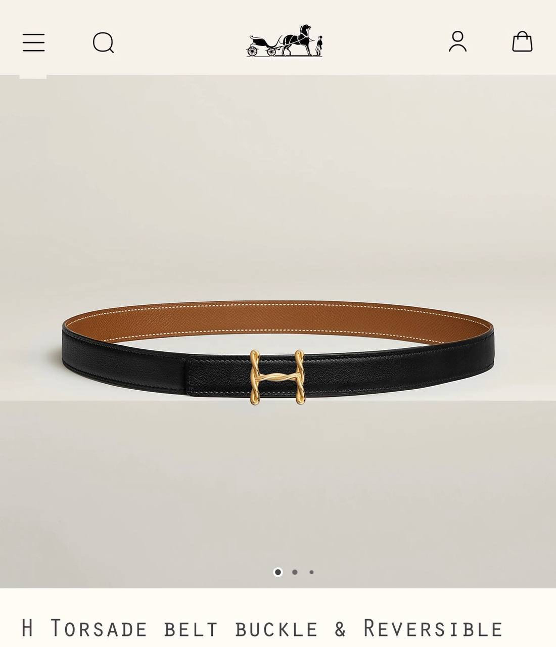 ЖЕНСКИЙ РЕМЕНЬ ДВУХСТОРОННИЙ HERMES детальное фото