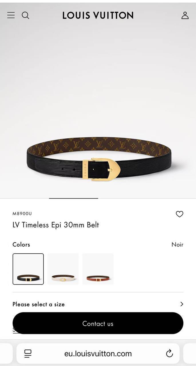 ЖЕНСКИЙ РЕМЕНЬ ДВУХСТОРОННИЙ LOUIS VUITTON детальное фото