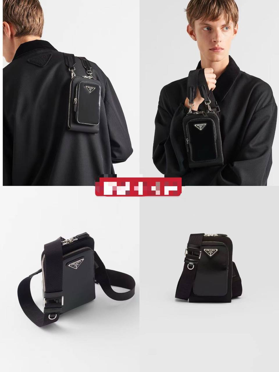 МУЖСКАЯ СУМКА МЕССЕНДЖЕР PRADA детальное фото