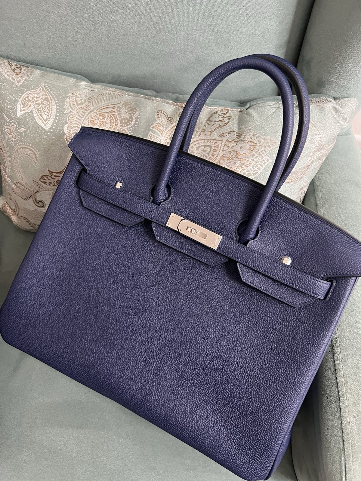 СУМКА HERMES BIRKIN 35 Ручная работа детальное фото