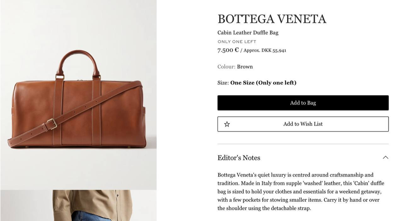 ДОРОЖНАЯ СУМКА BOTTEGA VENETA детальное фото