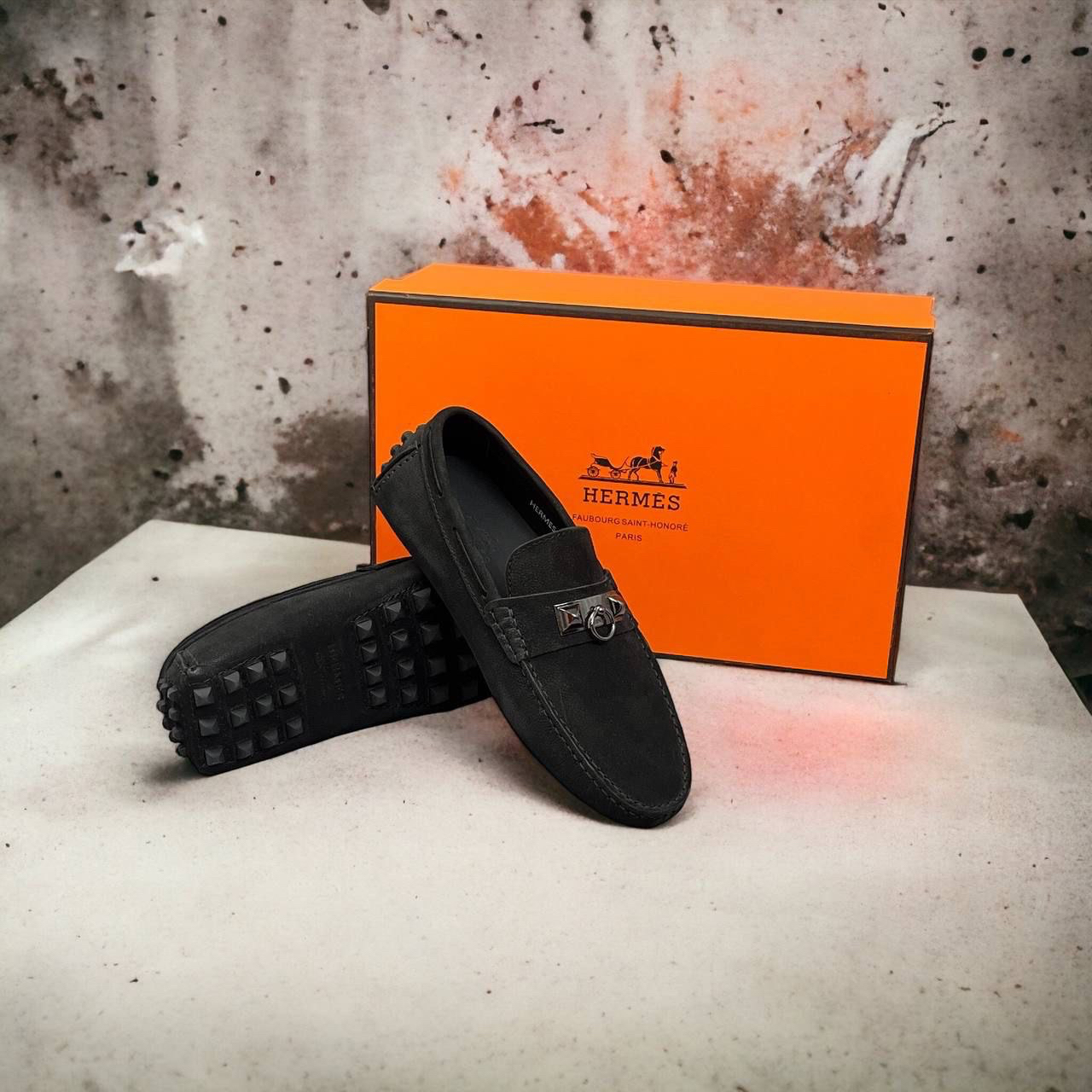 МУЖСКИЕ МОКАСИНЫ HERMES детальное фото