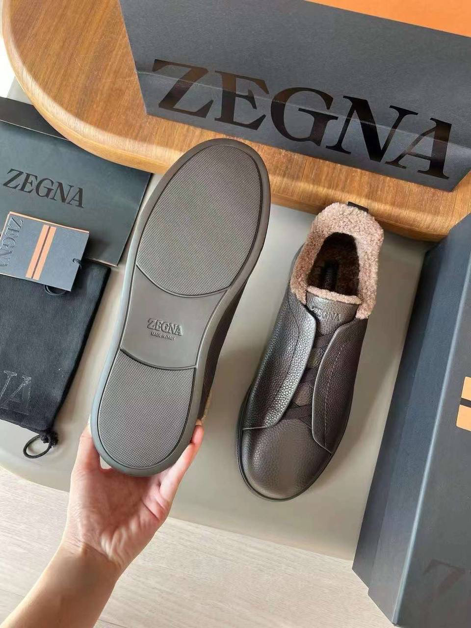 МУЖСКИЕ КЕДЫ ZEGNA детальное фото