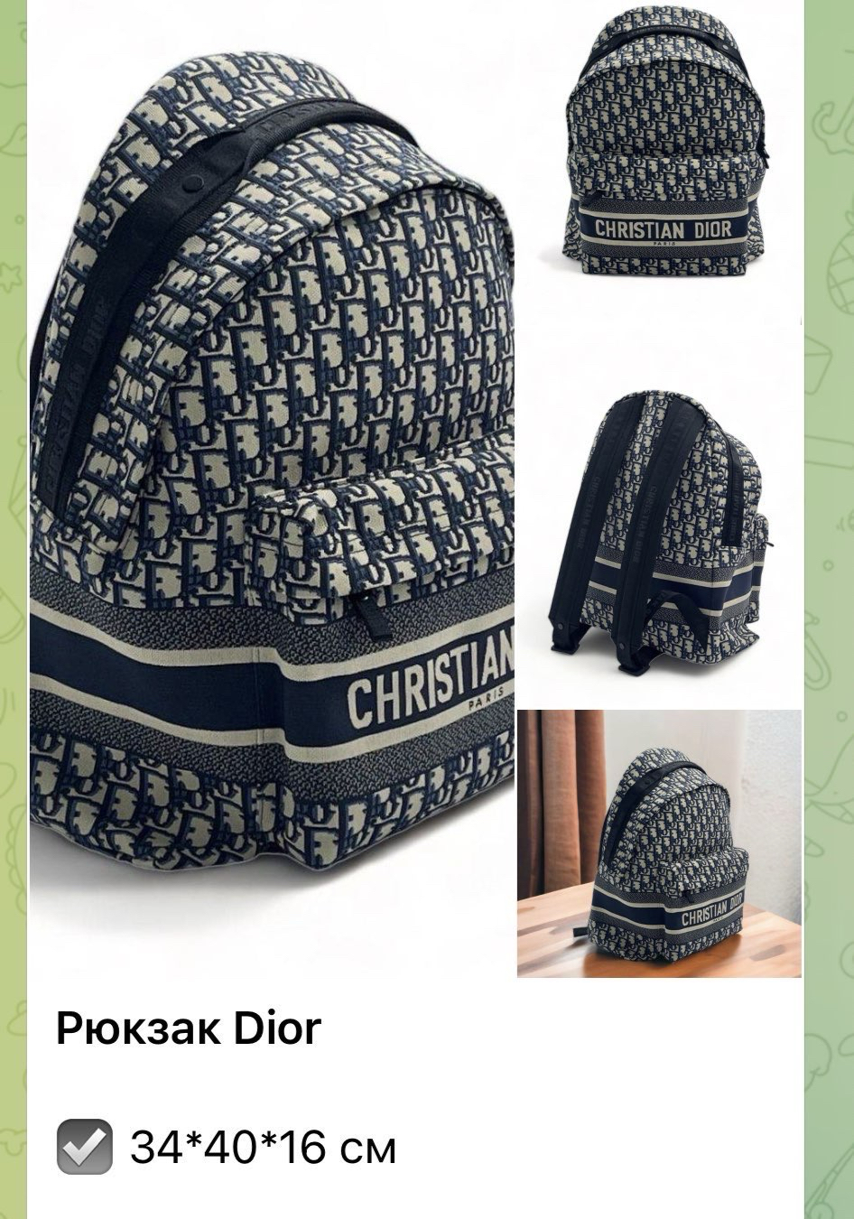 РЮКЗАК CHRISTIAN DIOR детальное фото
