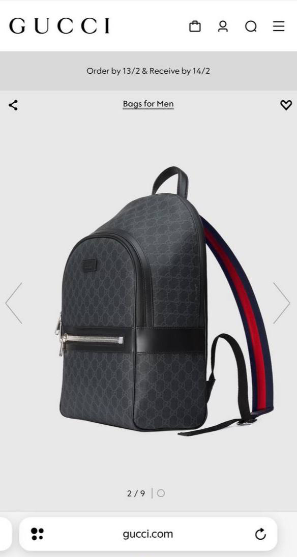МУЖСКОЙ РЮКЗАК GUCCI детальное фото