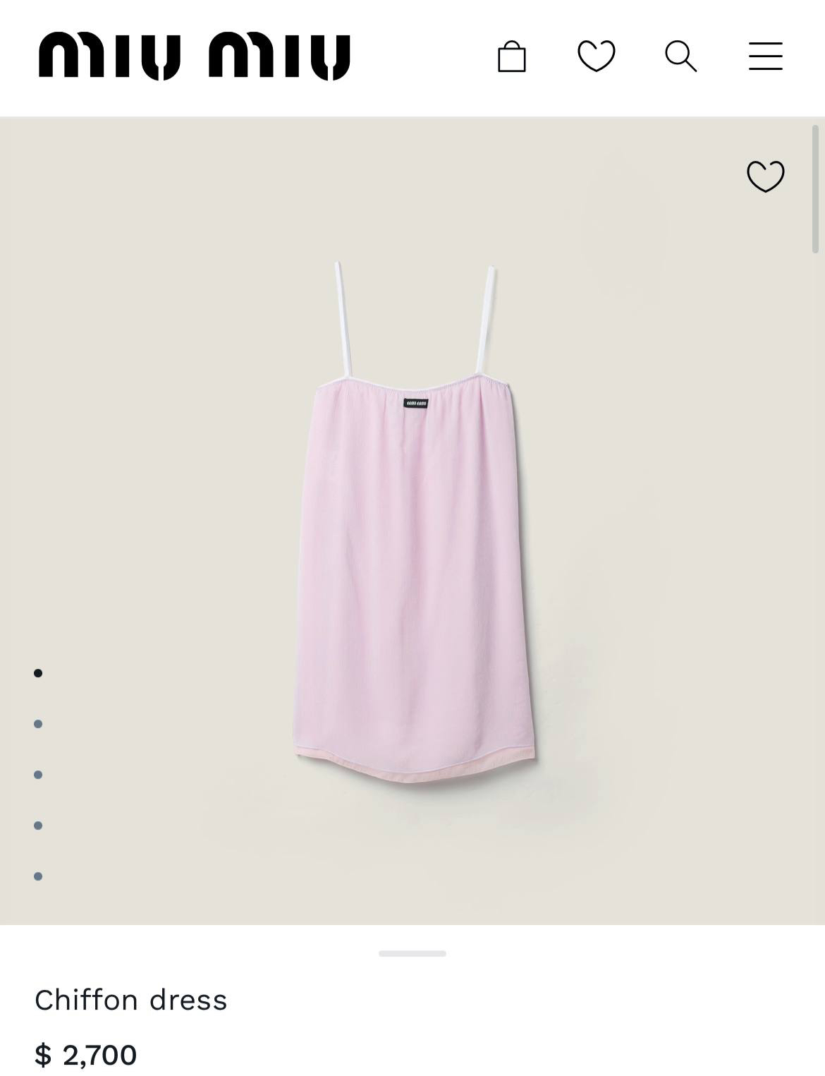 ПЛАТЬЕ MIU MIU детальное фото