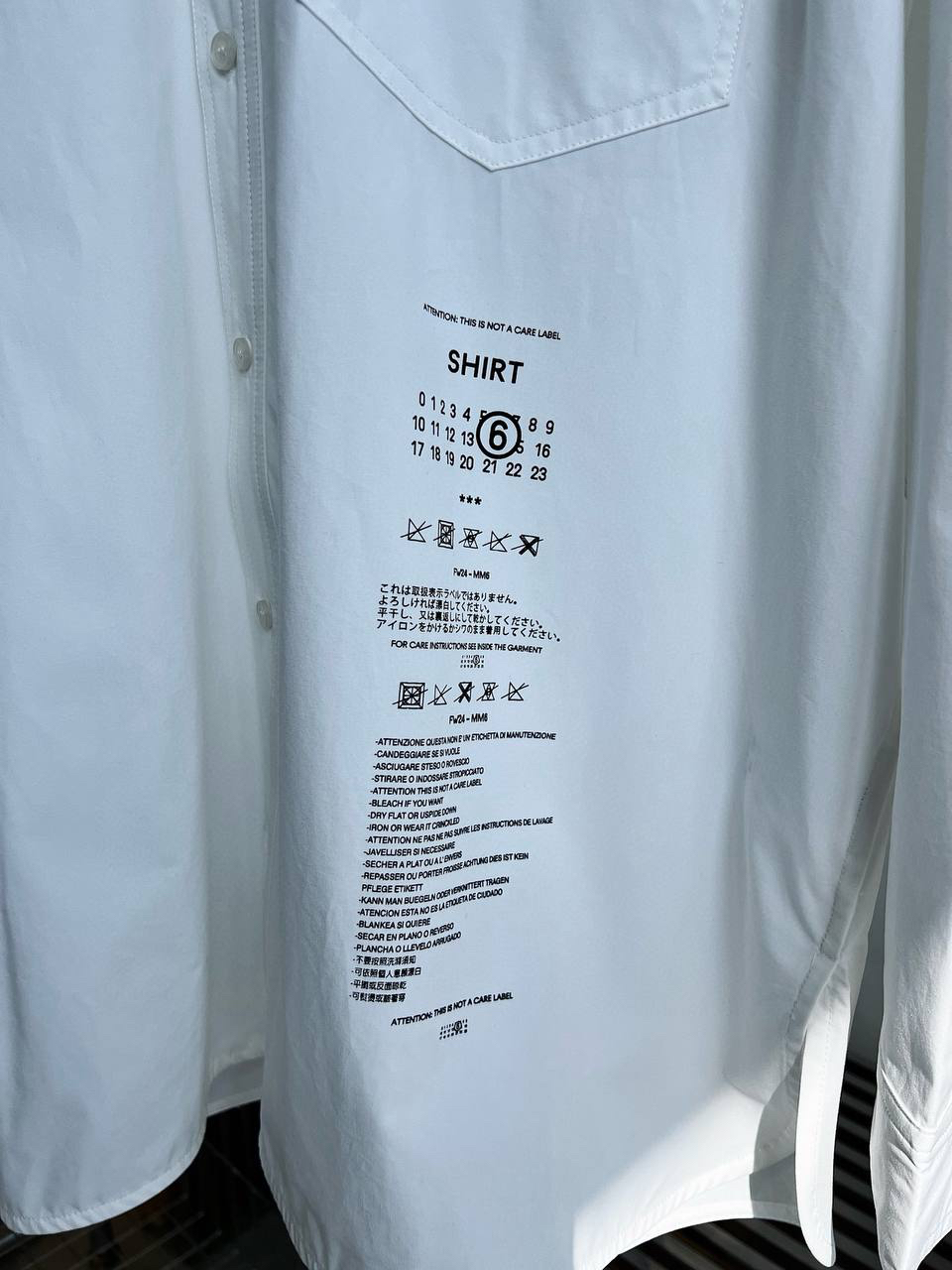 МУЖСКАЯ РУБАШКА MAISON MARGIELA детальное фото