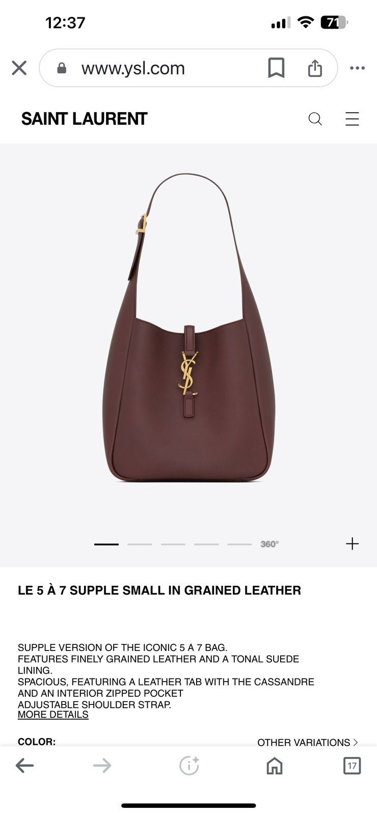 СУМКА SAINT LAURENT детальное фото