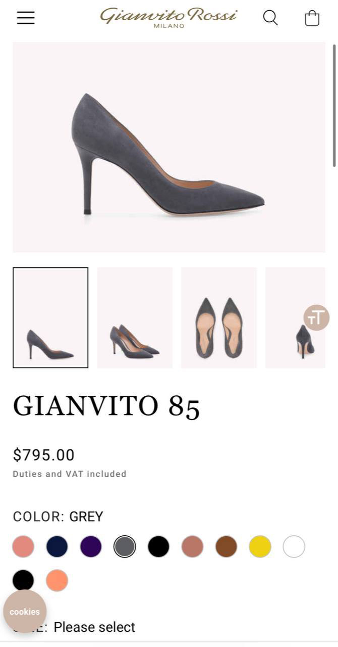 ТУФЛИ GIANVITO ROSSI детальное фото