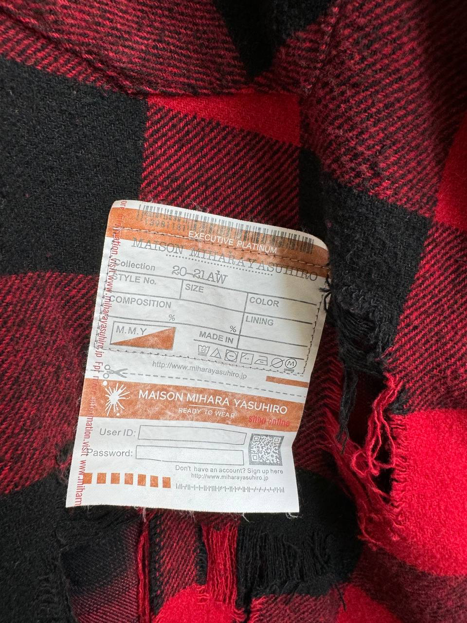 РУБАШКА УТЕПЛЕННАЯ MAISON MIHARA детальное фото