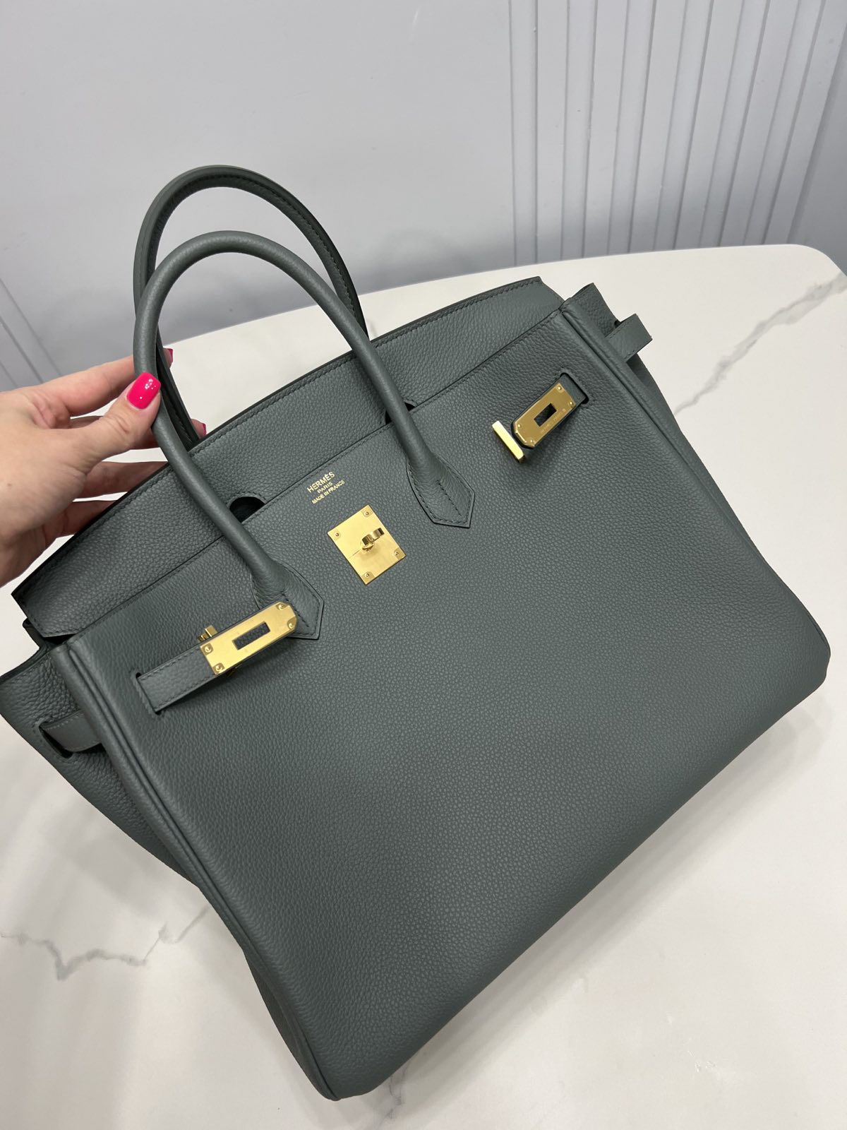 СУМКА HERMES BIRKIN 35 ручная работа детальное фото