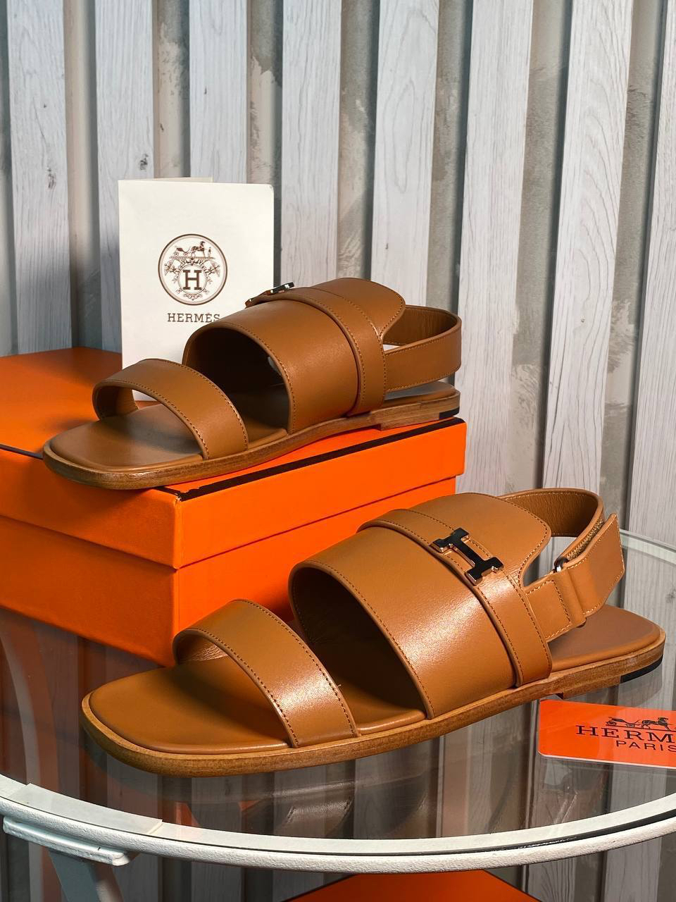 МУЖСКИЕ САНДАЛИИ HERMES детальное фото