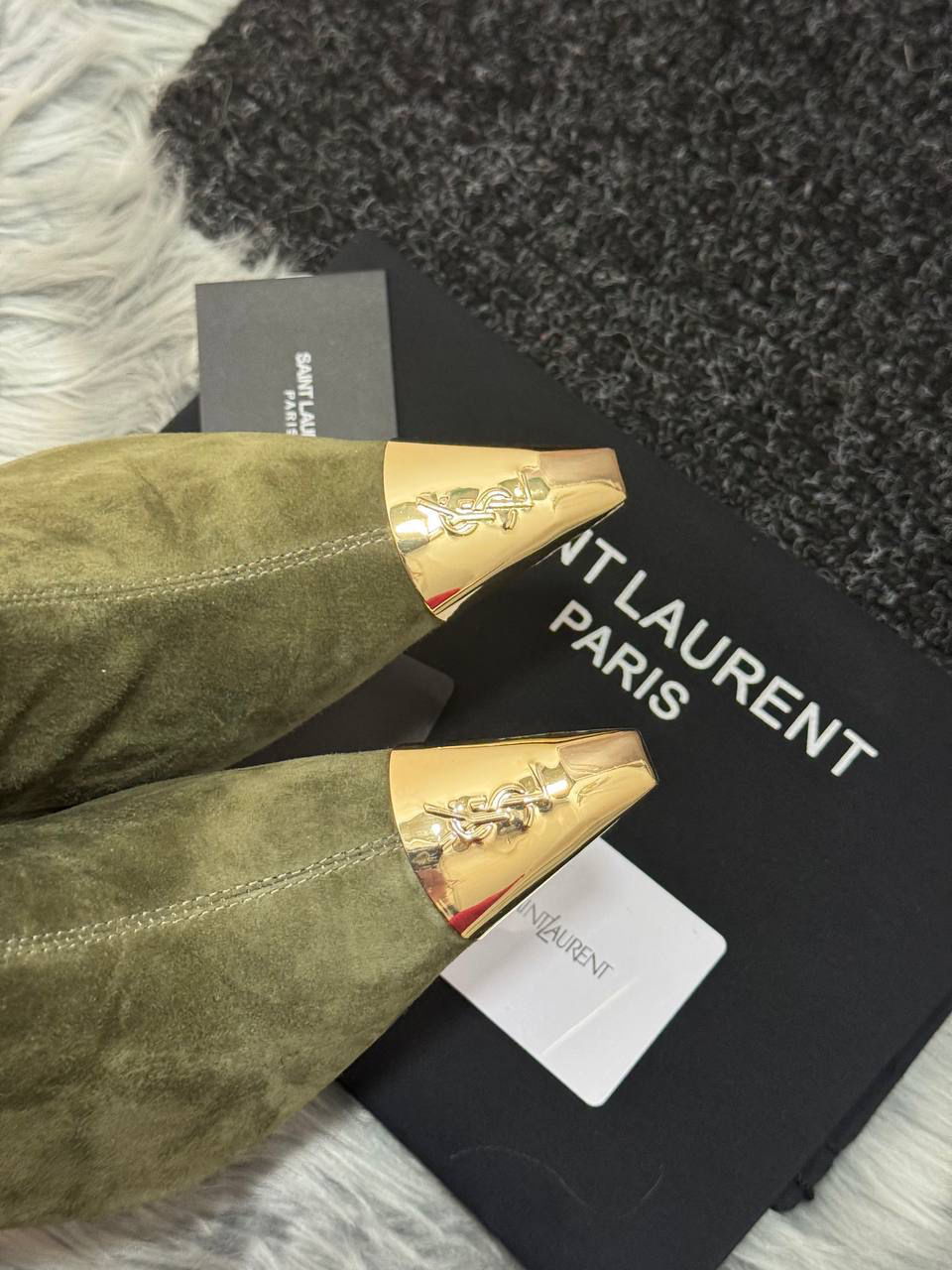 БОТИЛЬОНЫ SAINT LAURENT детальное фото