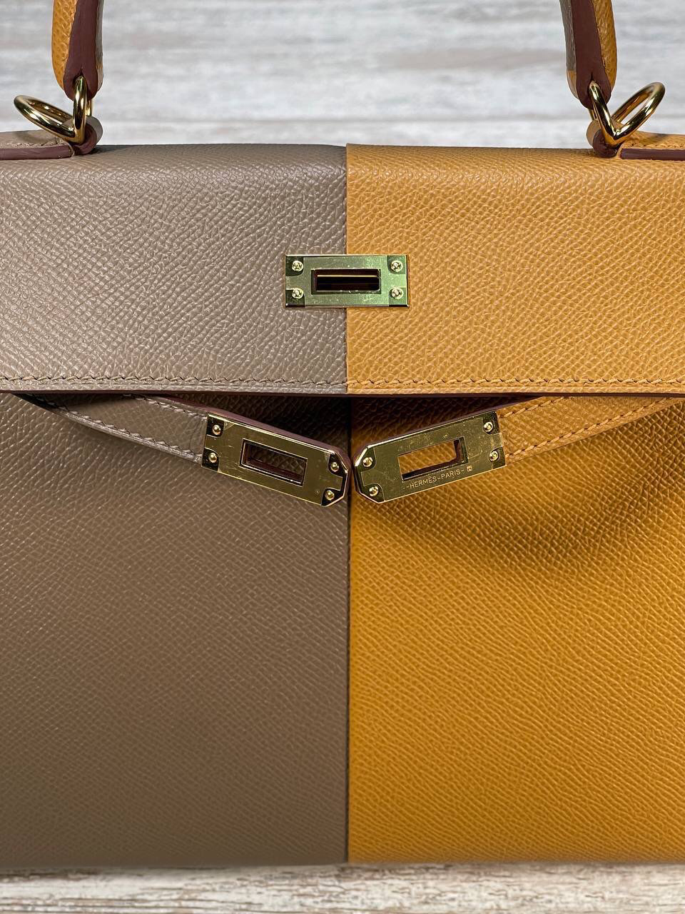 СУМКА HERMES KELLY 25 ручная работа детальное фото