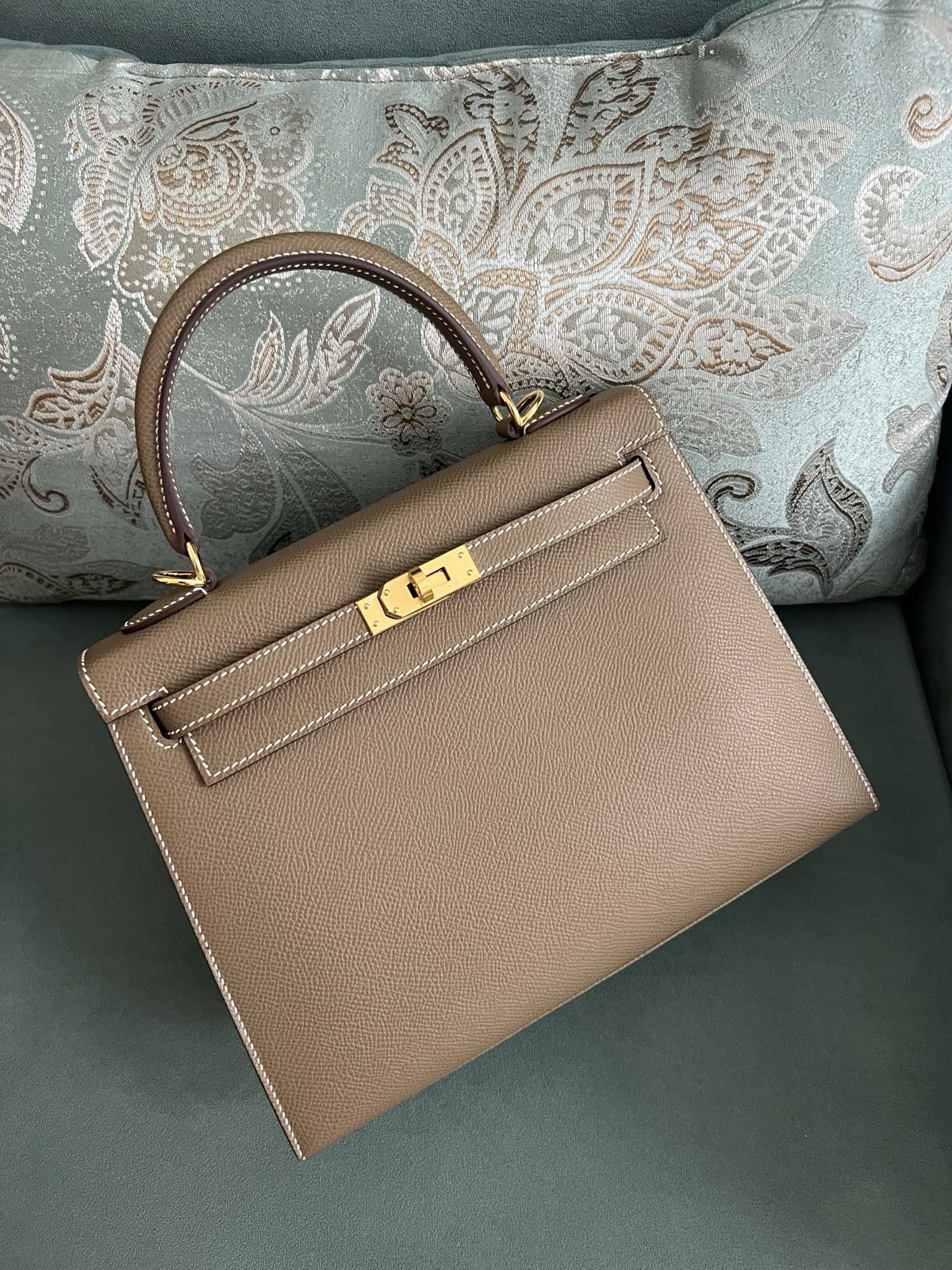 СУМКА HERMES KELLY 25 ручная работа детальное фото