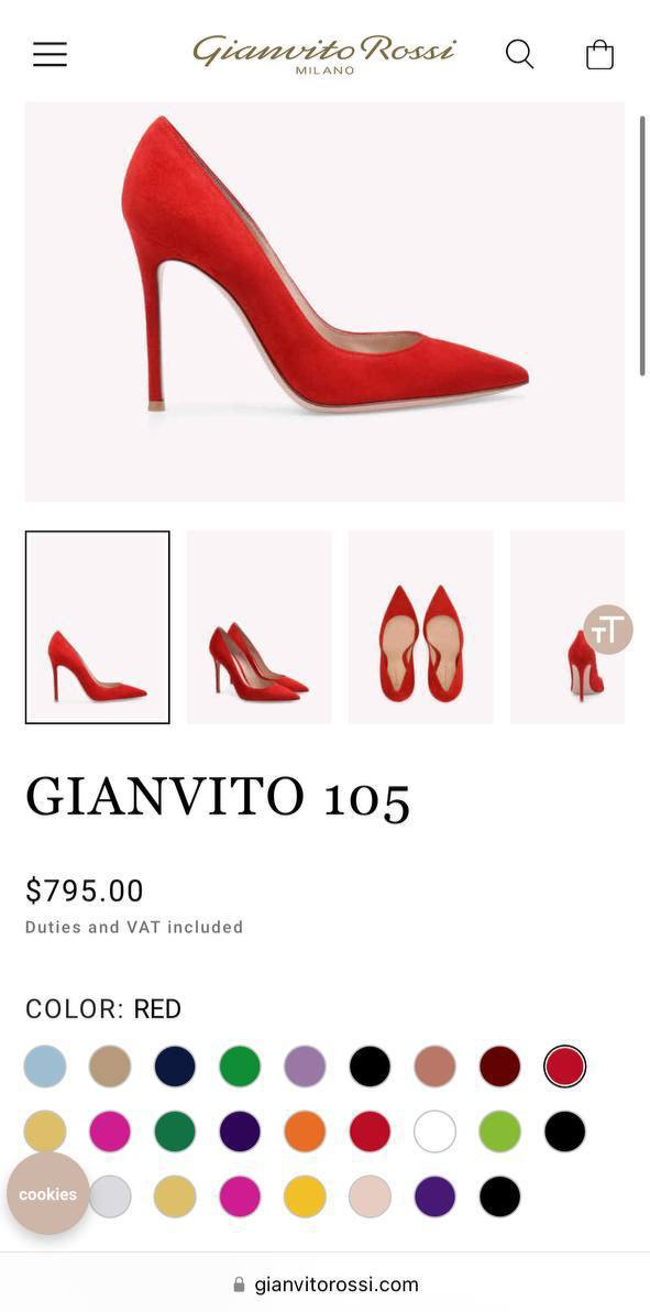 ТУФЛИ GIANVITO ROSSI детальное фото