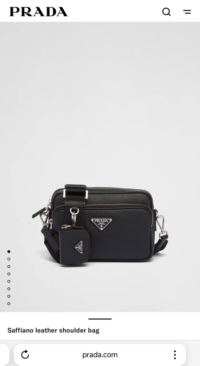 МУЖСКАЯ СУМКА МЕССЕНДЖЕР PRADA детальное фото