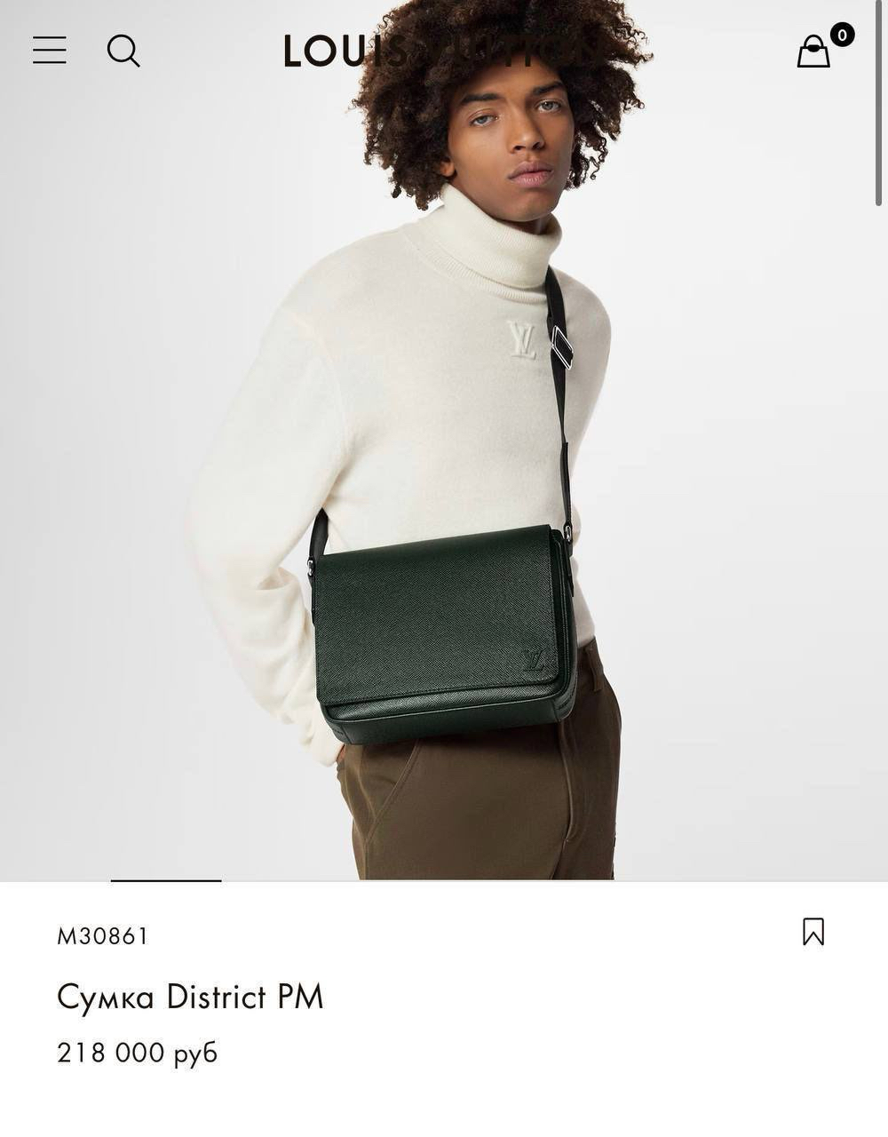 МУЖСКАЯ СУМКА МЕССЕНДЖЕР LOUIS VUITTON детальное фото