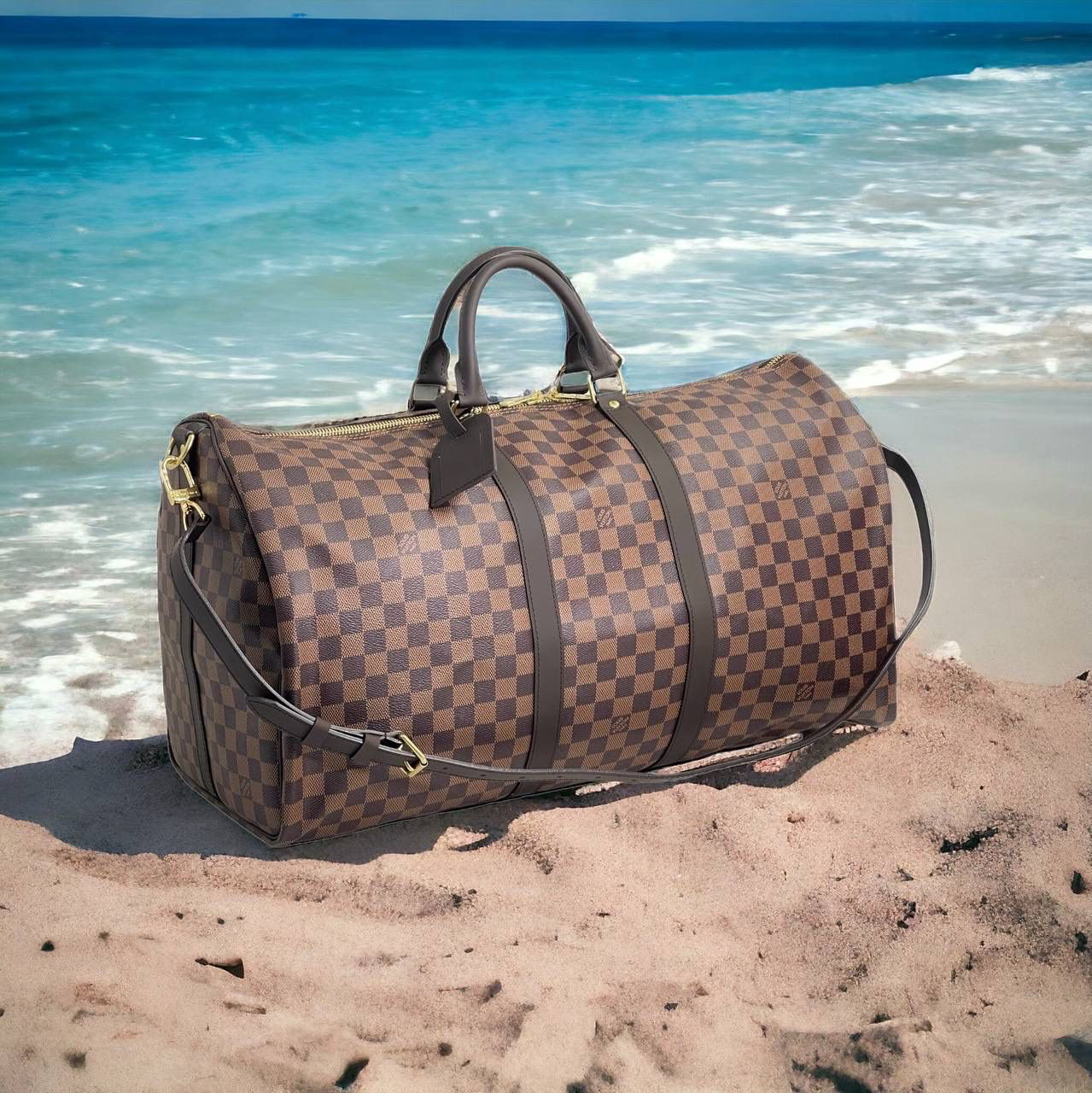 Дорожная сумка LOUIS VUITTON Damier Keepall 55 детальное фото