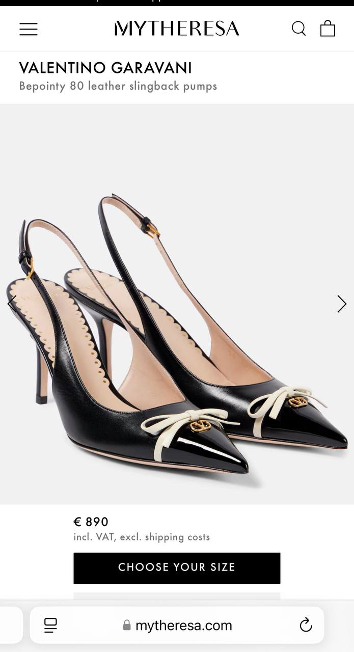 ТУФЛИ VALENTINO детальное фото