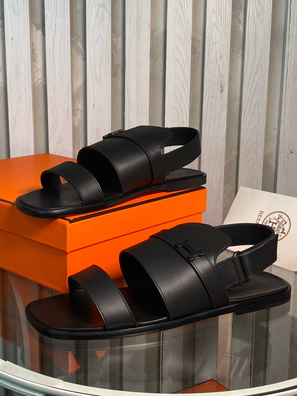 МУЖСКИЕ САНДАЛИИ HERMES детальное фото
