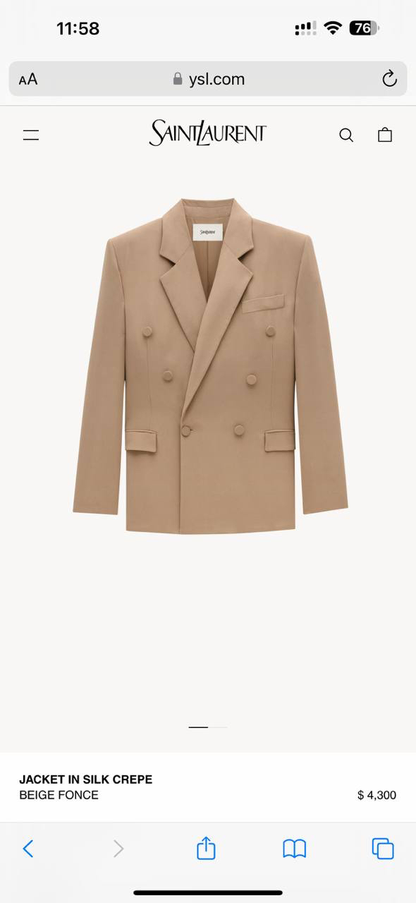 КОСТЮМ SAINT LAURENT детальное фото