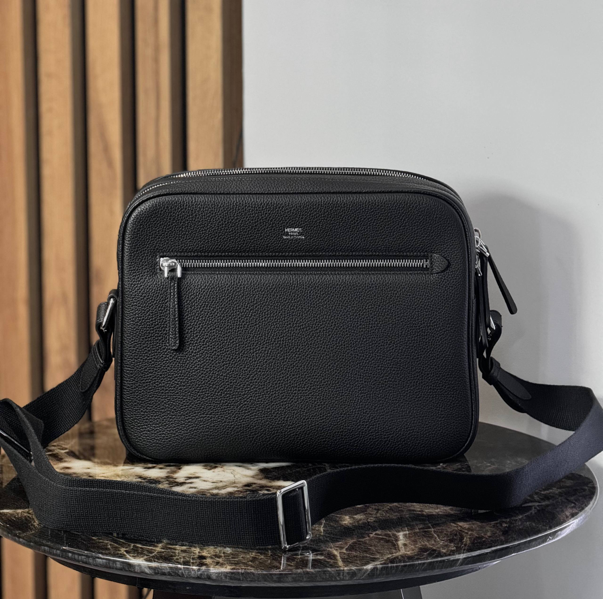 МУЖСКАЯ СУМКА МЕССЕНДЖЕР HERMES детальное фото