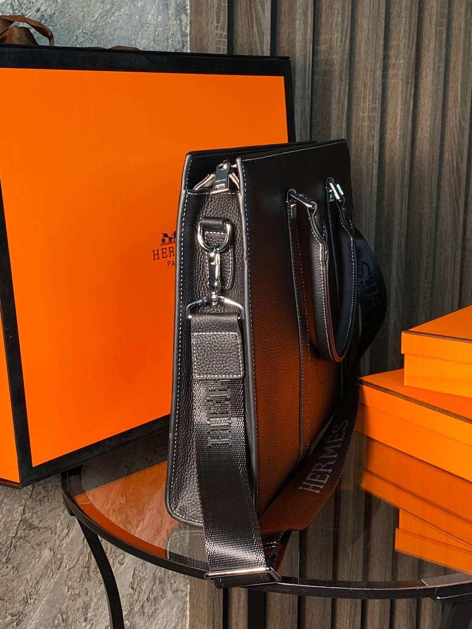 МУЖСКОЙ ПОРТФЕЛЬ HERMES детальное фото