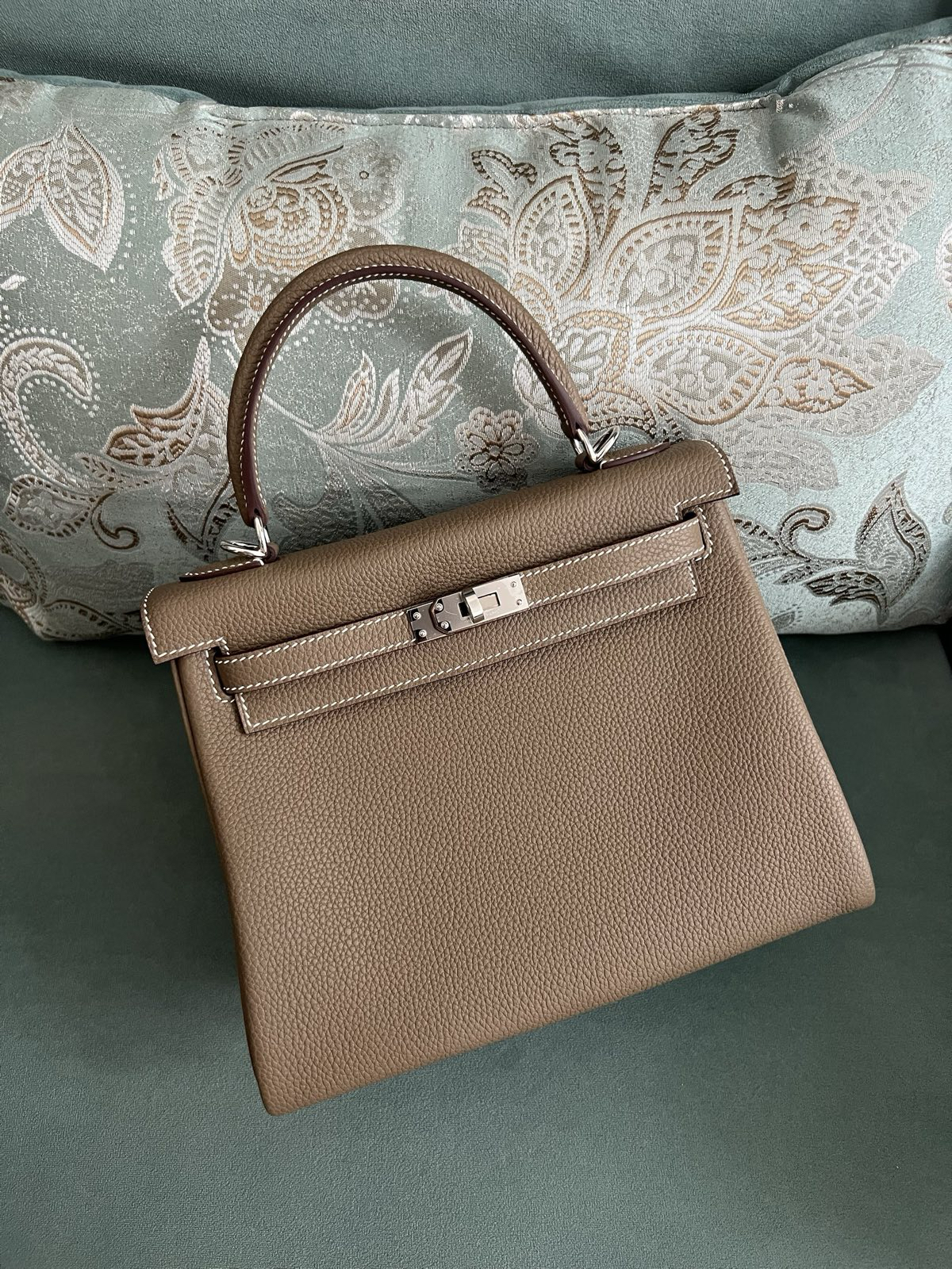 СУМКА HERMES KELLY 25 ручная работа детальное фото