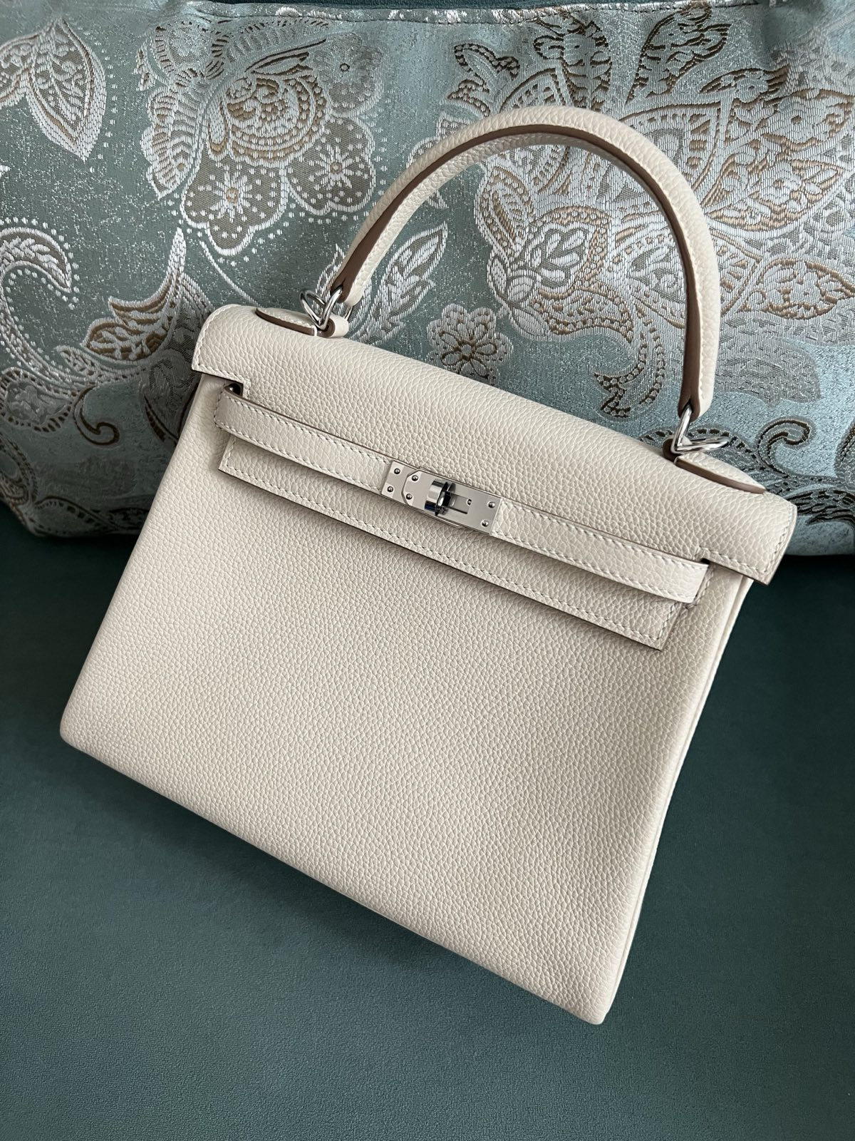 СУМКА HERMES KELLY 25 ручная работа детальное фото