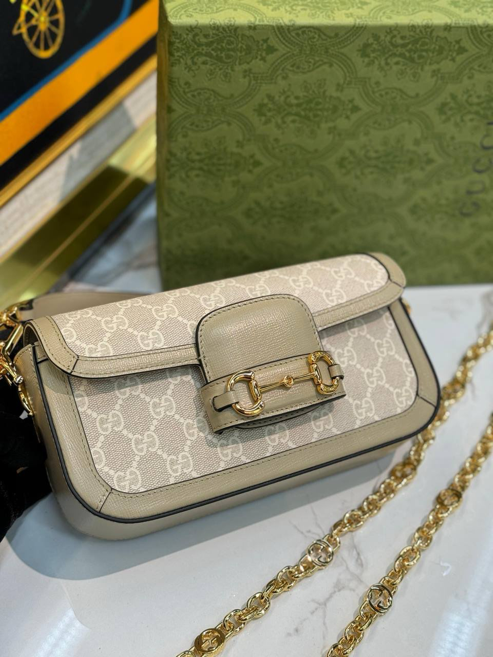 СУМКА GUCCI HORSEBIT 1955 детальное фото