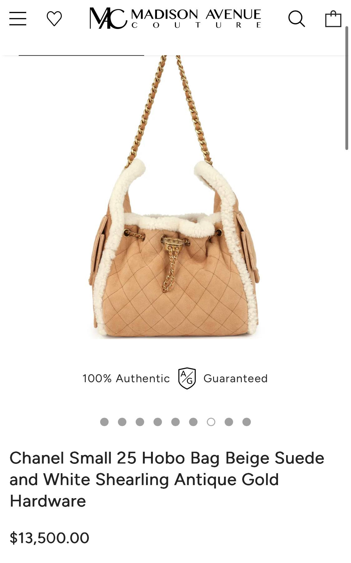 СУМКА CHANEL HOBO детальное фото