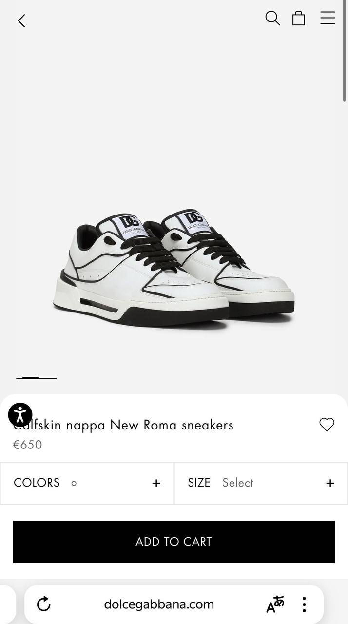 МУЖСКИЕ КРОССОВКИ DOLCE & GABBANA детальное фото