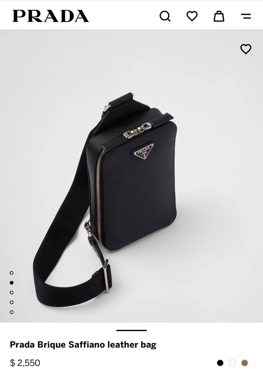 МУЖСКАЯ СУМКА СЛИНГ PRADA детальное фото