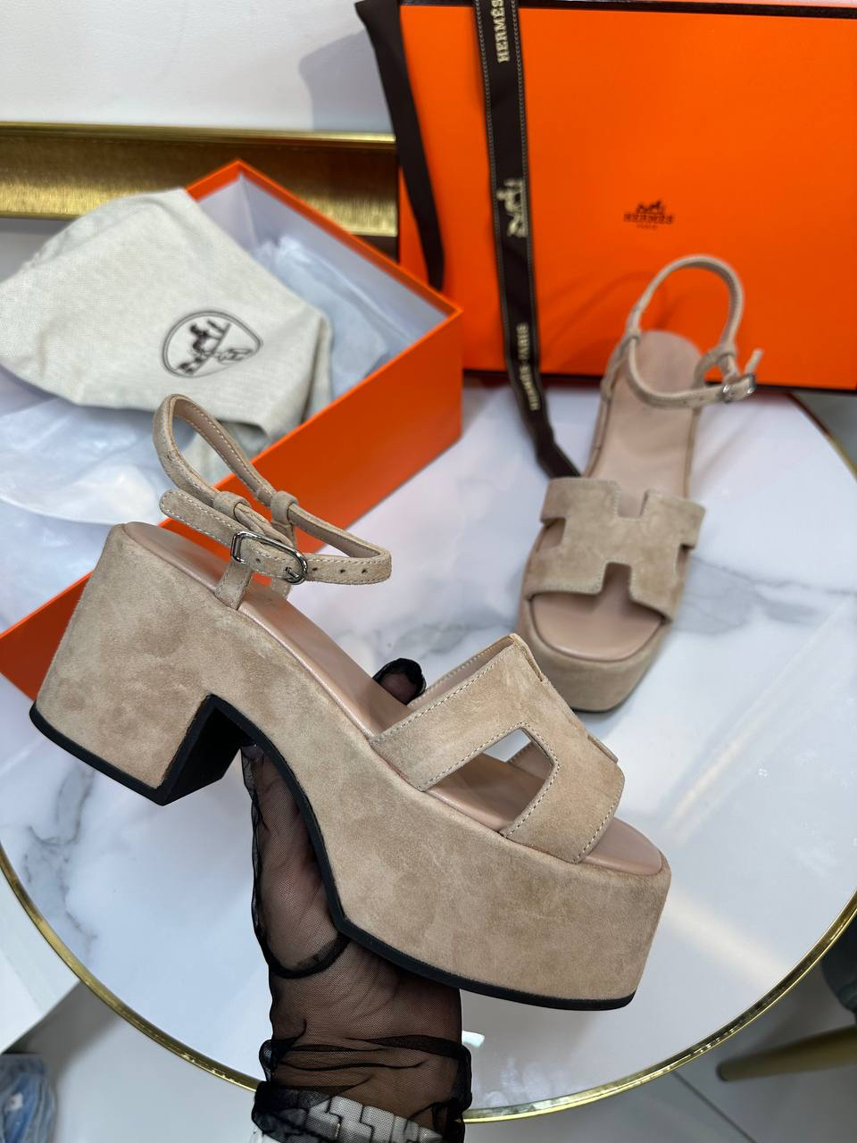 БОСОНОЖКИ HERMES детальное фото