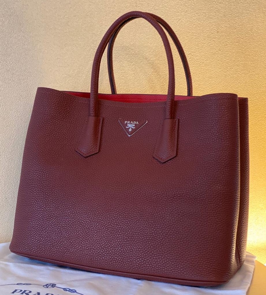 Prada double bag red online