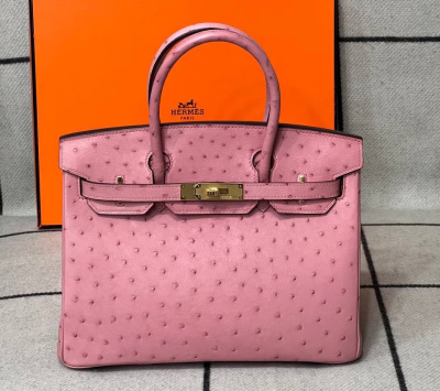 СУМКА HERMES BIRKIN 30 OSTRICH TERRE CUITE HARDWARE фото