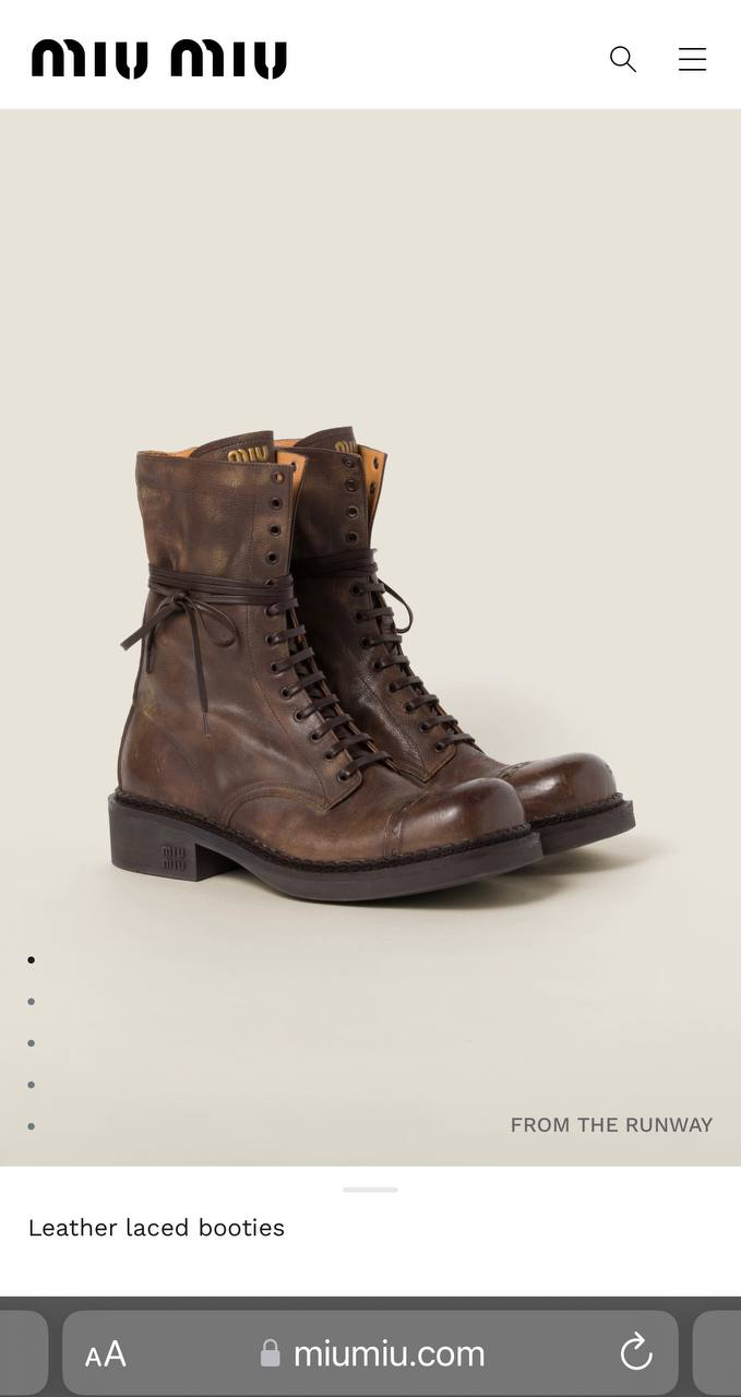 БОТИНКИ MIU MIU детальное фото