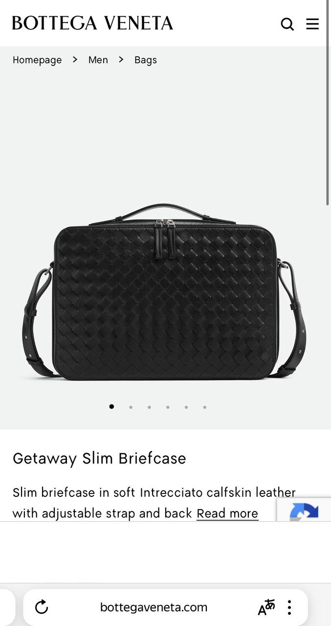 МУЖСКОЙ ПОРТФЕЛЬ BOTTEGA VENETA детальное фото
